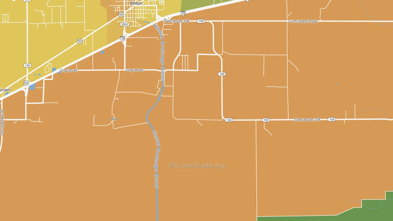 Ged, LA Map of Drug-Related Crime Rates
