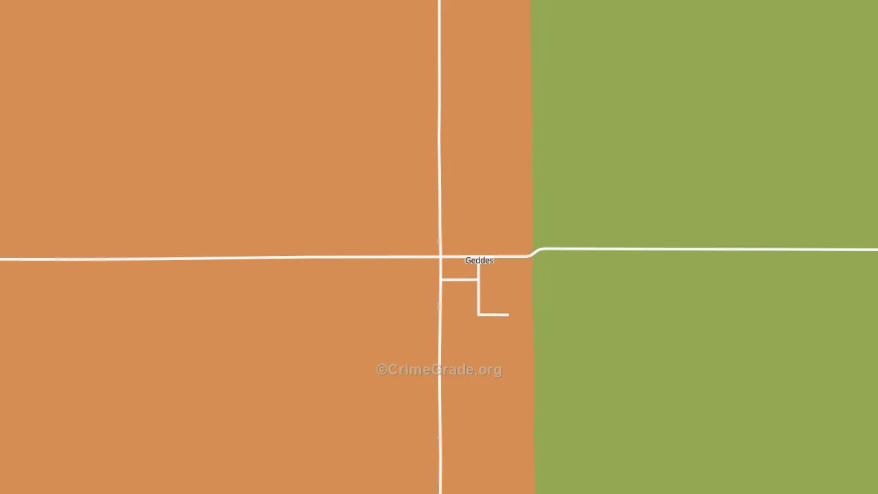 Geddes, SD Map of Drug-Related Crime Rates