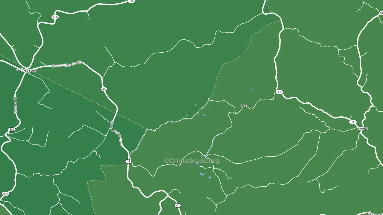 Gee, KY Map of Drug-Related Crime Rates