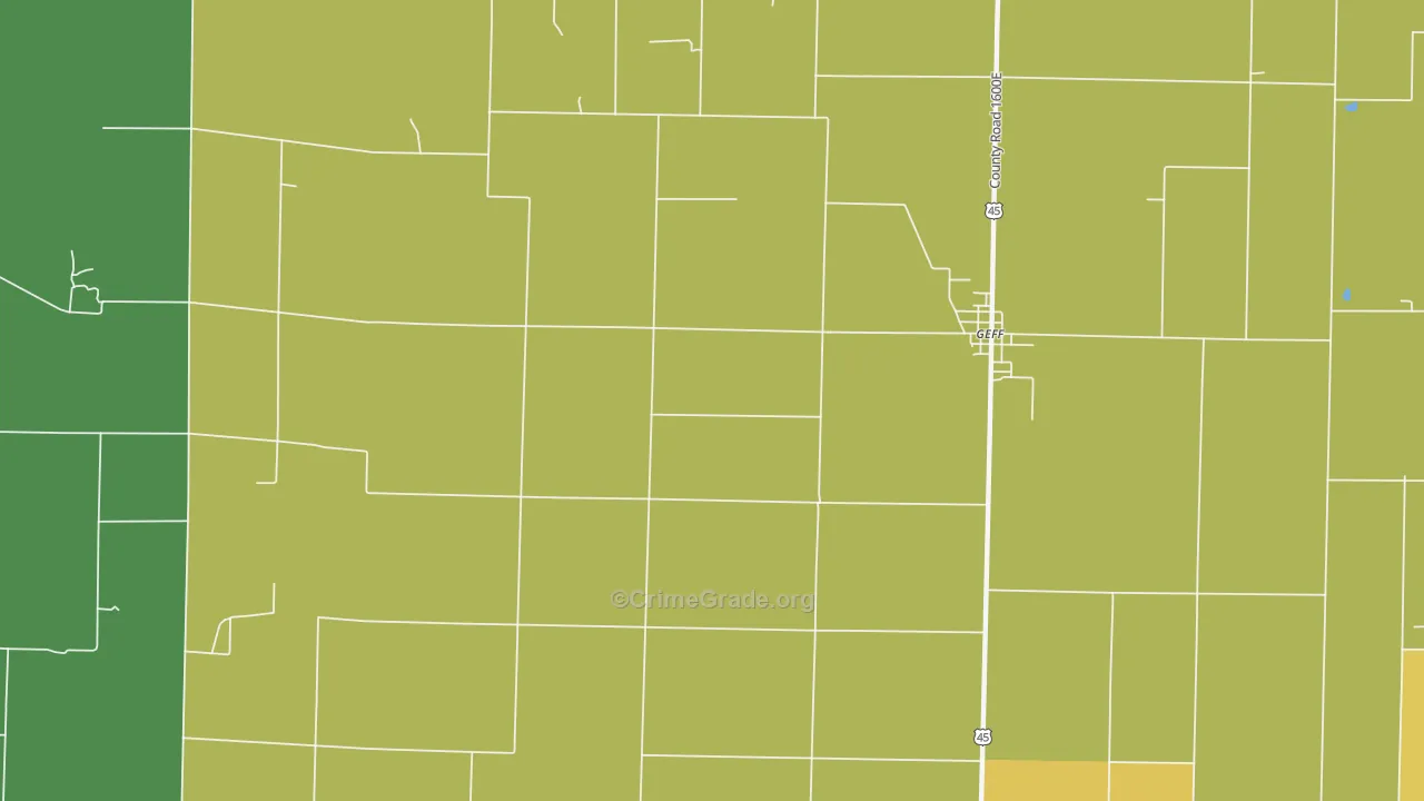 Geff, IL Map of Drug-Related Crime Rates
