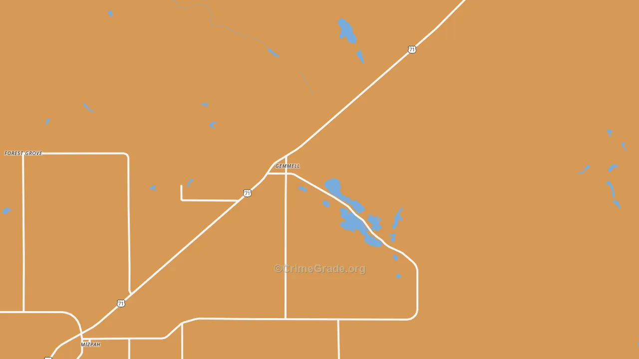 Gemmell, MN Map of Drug-Related Crime Rates