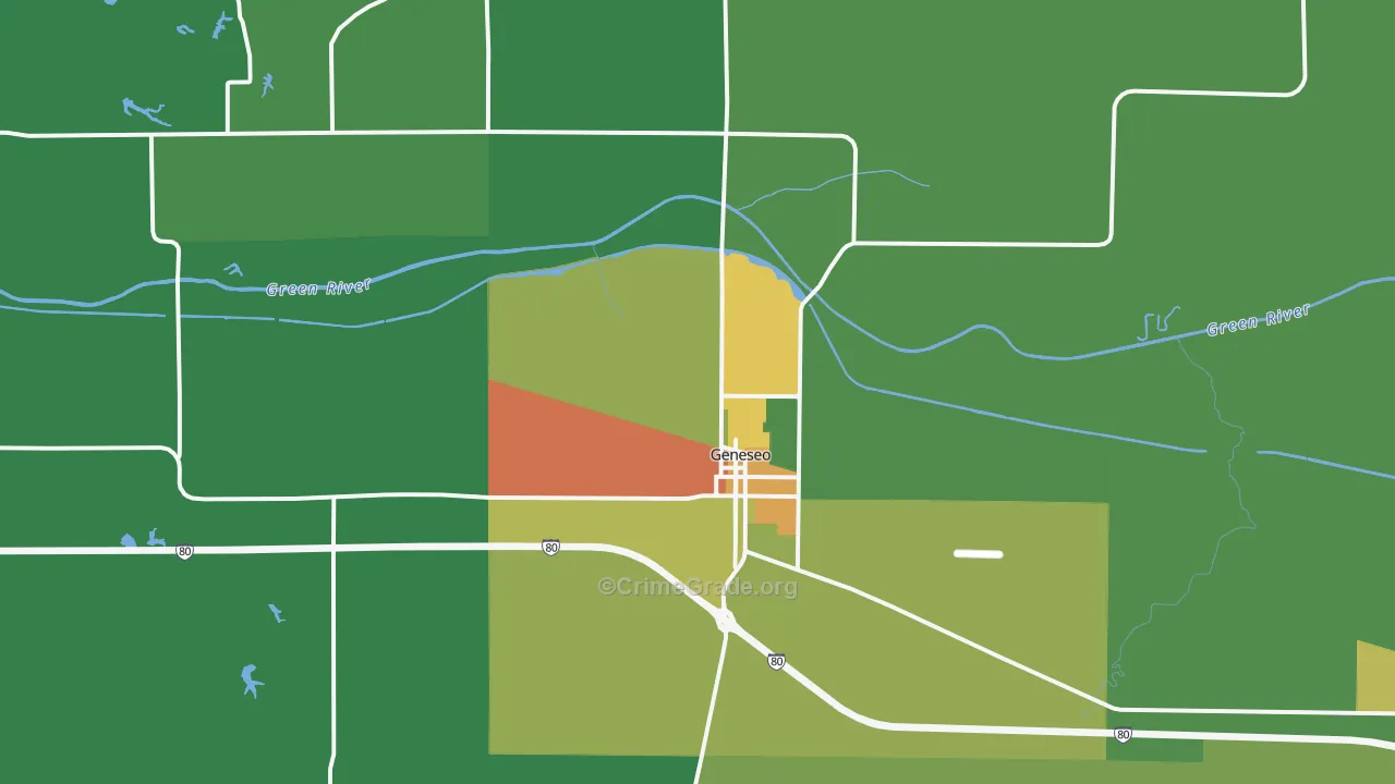 Geneseo, IL Map of Drug-Related Crime Rates