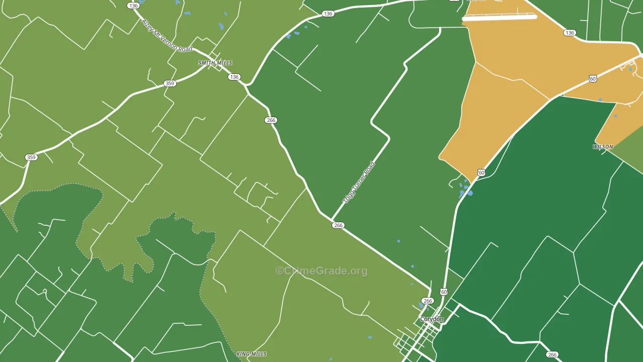 Geneva, KY Map of Drug-Related Crime Rates