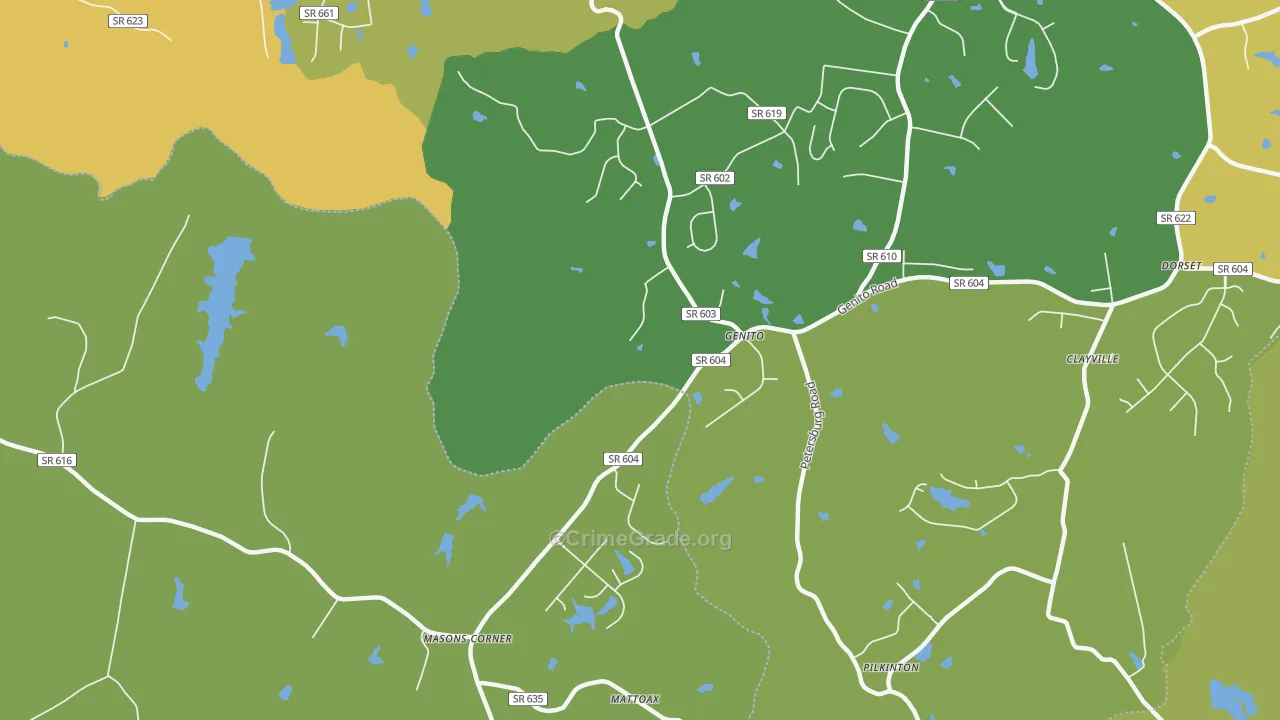 Genito, VA Map of Drug-Related Crime Rates