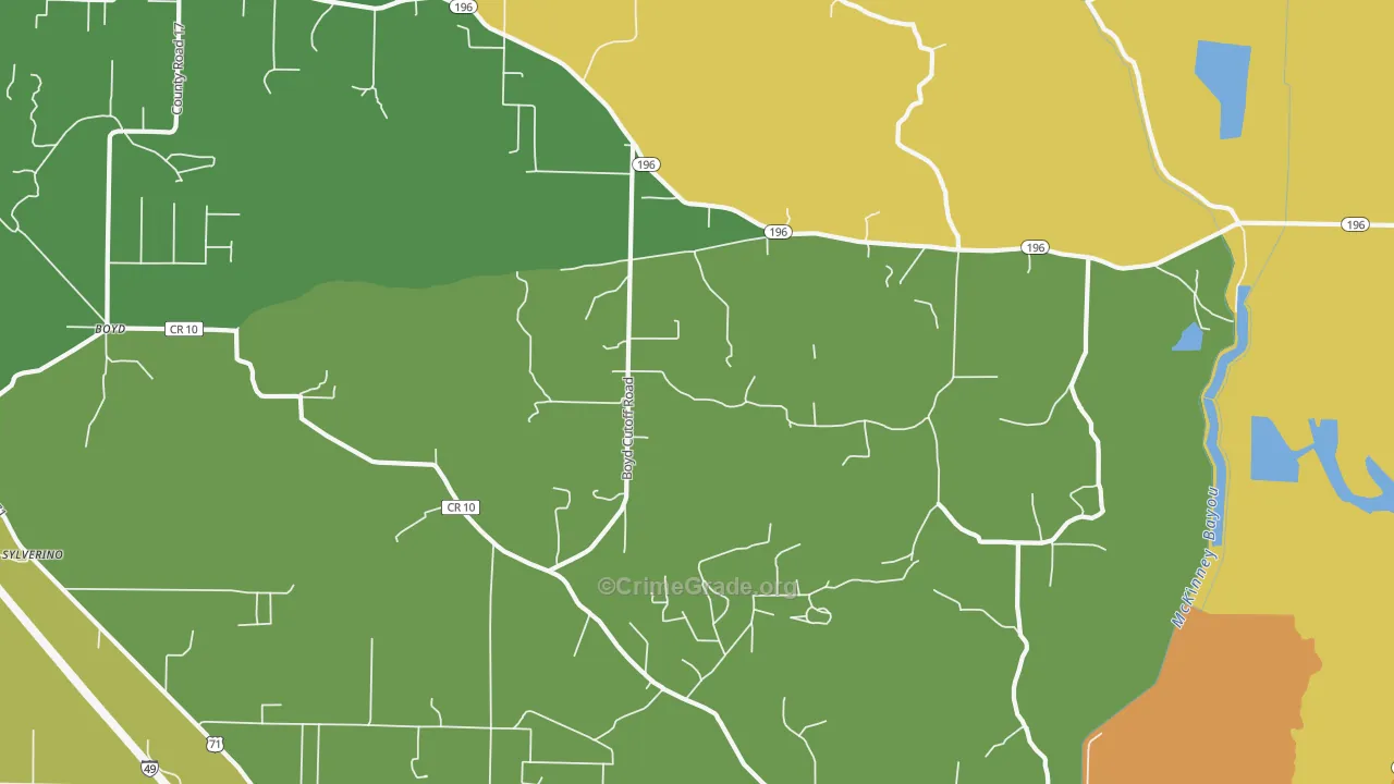 Genoa, AR Map of Drug-Related Crime Rates