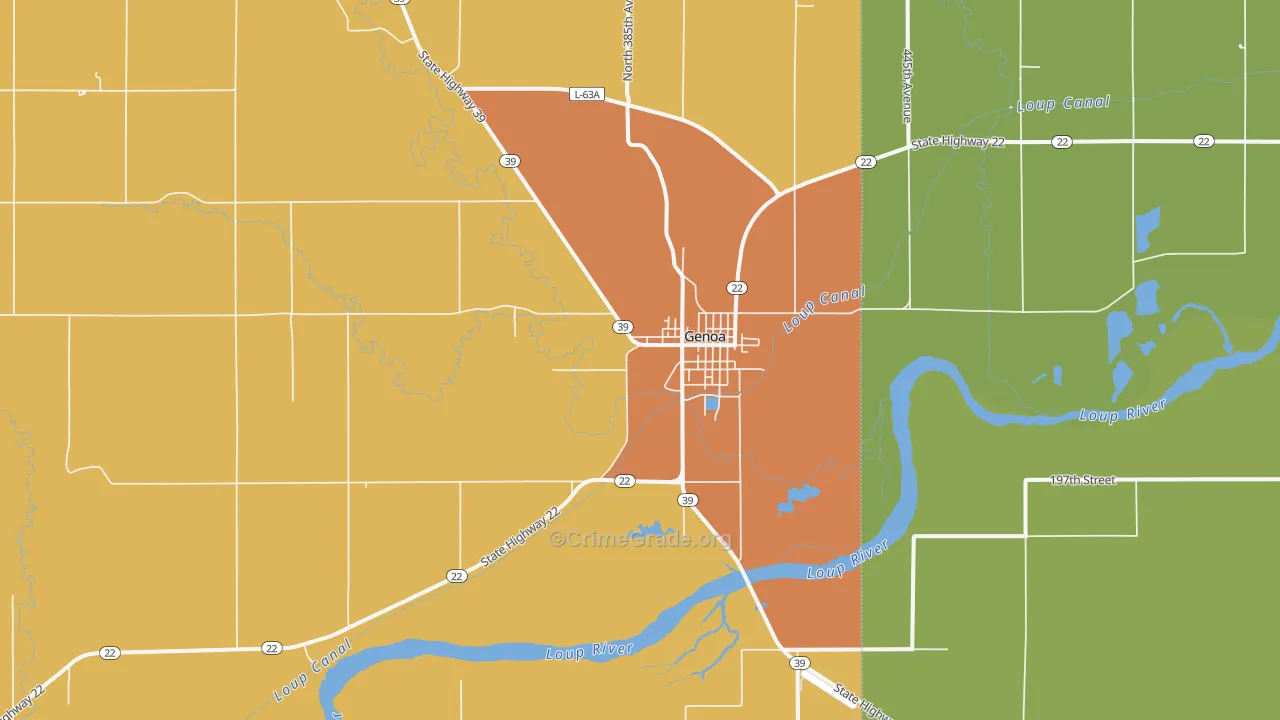 Genoa, NE Map of Drug-Related Crime Rates
