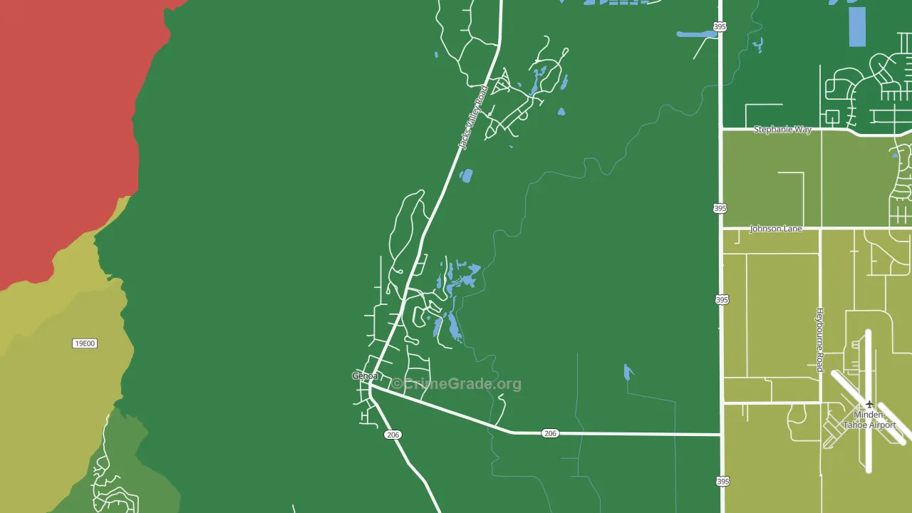Genoa, NV Map of Drug-Related Crime Rates