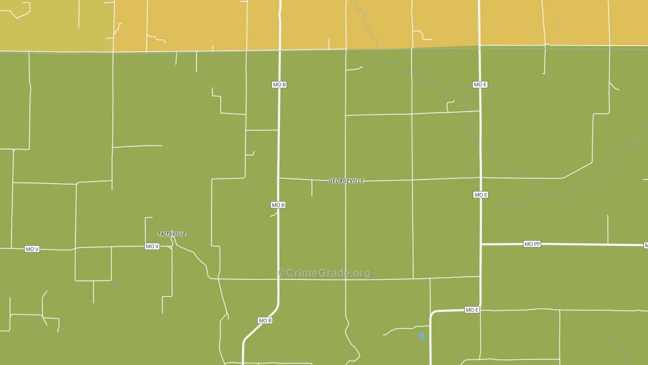 Georgeville, MO Map of Drug-Related Crime Rates