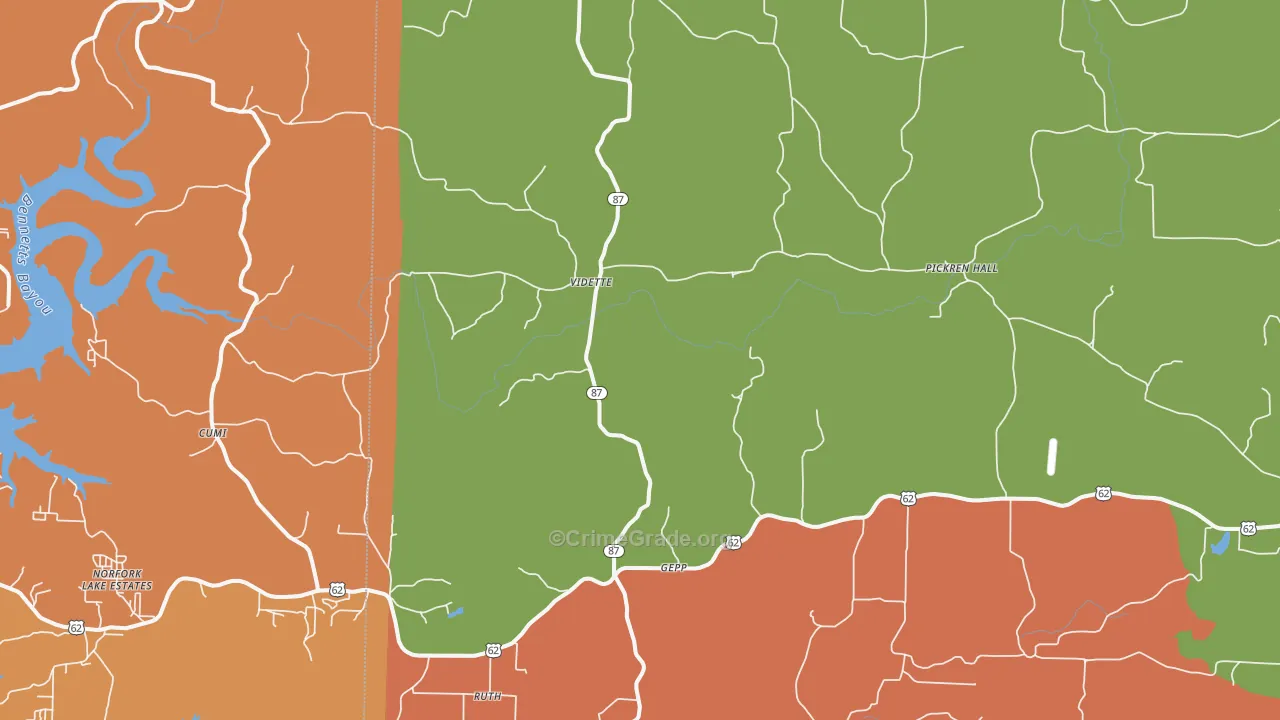 Gepp, AR Map of Drug-Related Crime Rates
