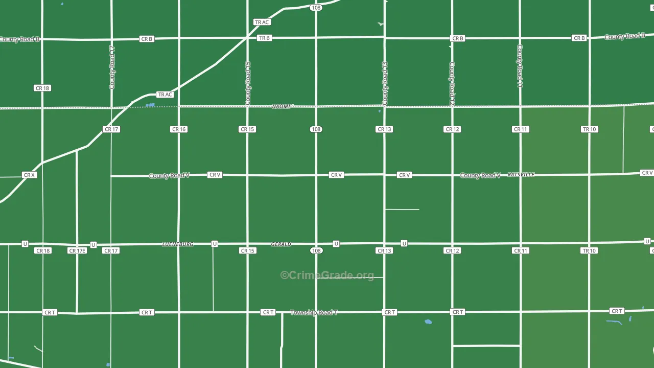 Gerald, OH Map of Drug-Related Crime Rates