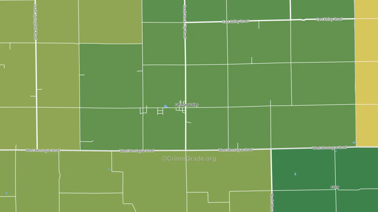 German Valley, IL Map of Drug-Related Crime Rates
