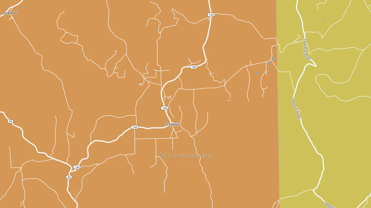 Germania, PA Map of Drug-Related Crime Rates