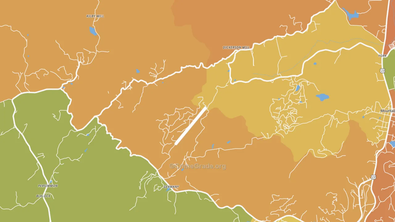 Germany, GA Map of Drug-Related Crime Rates