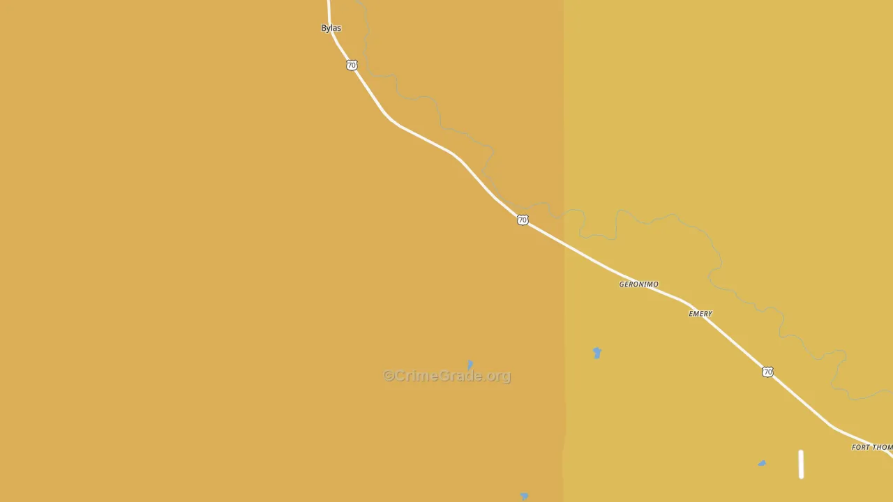 Geronimo, AZ Map of Drug-Related Crime Rates
