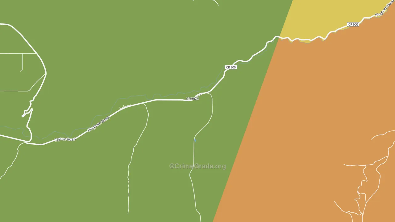 Gibbon, OR Map of Drug-Related Crime Rates