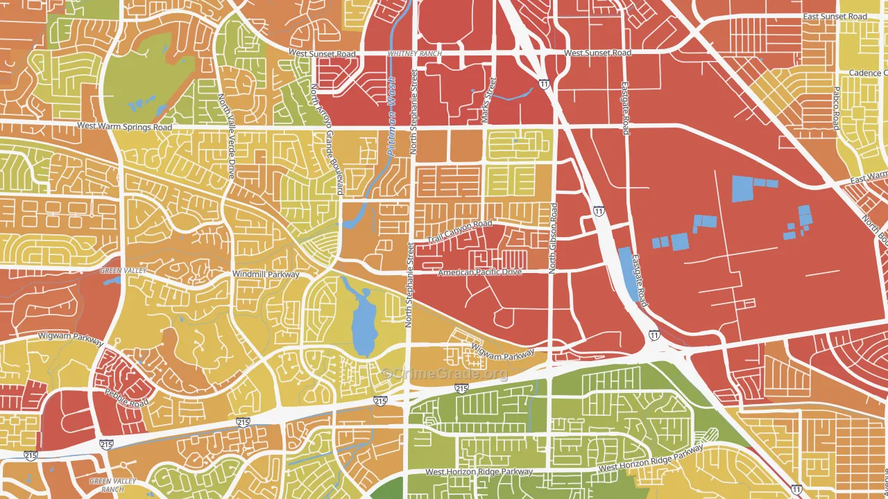Gibson Springs, Henderson, NV Map of Drug-Related Crime Rates