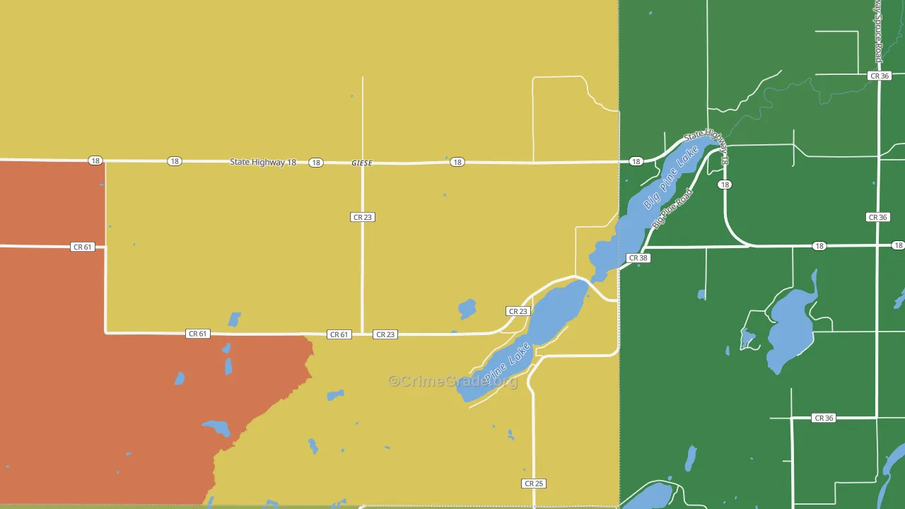 Giese, MN Map of Drug-Related Crime Rates