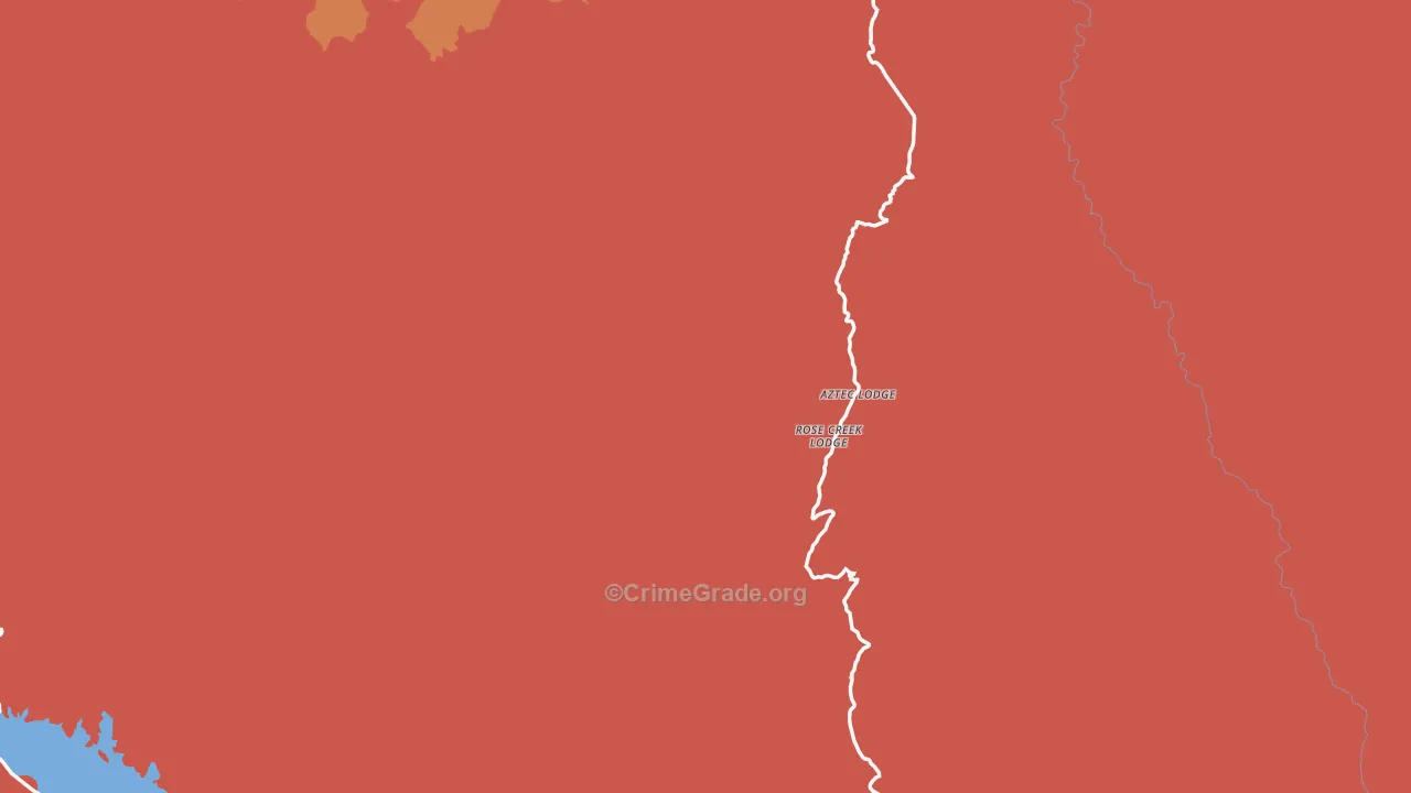 Gila County, AZ Map of Drug-Related Crime Rates