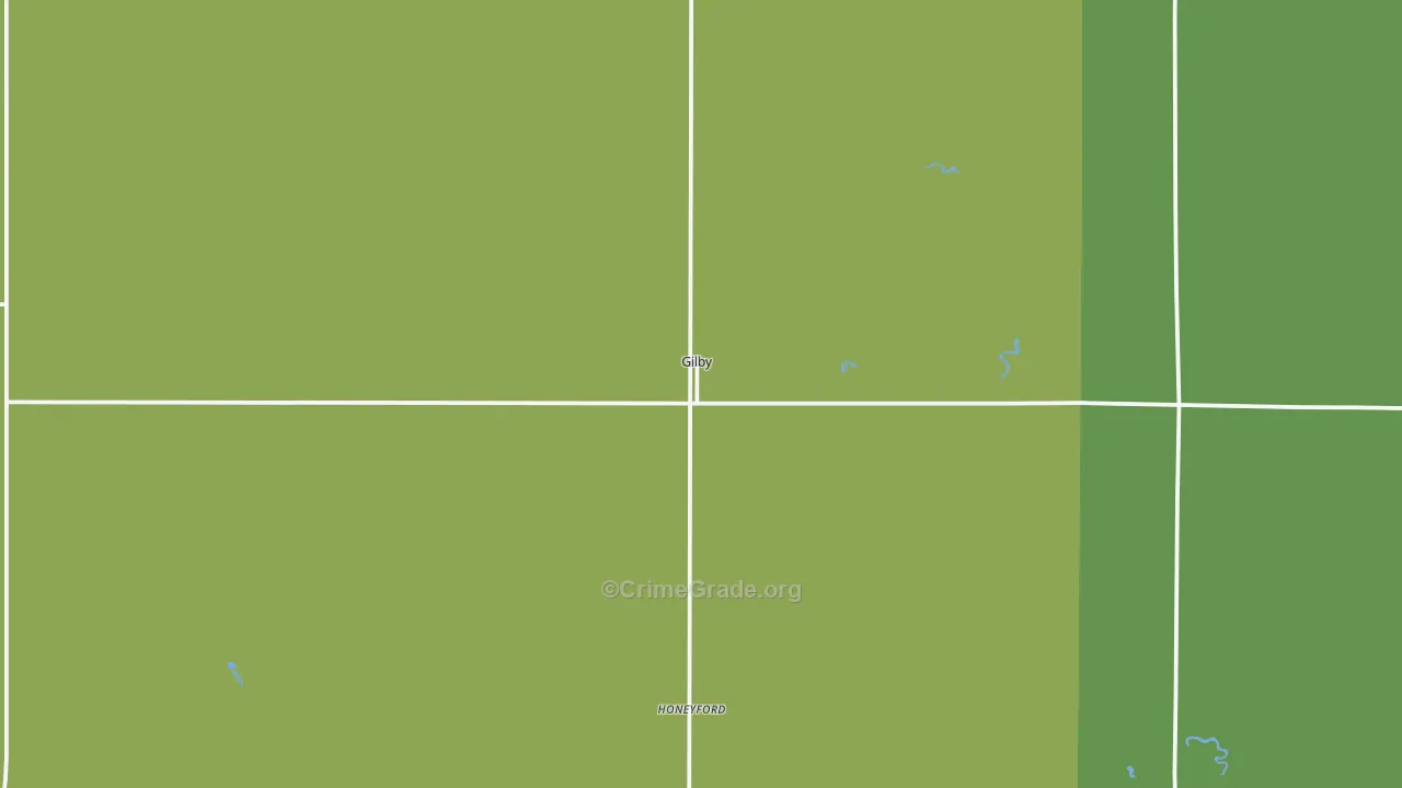 Gilby, ND Map of Drug-Related Crime Rates