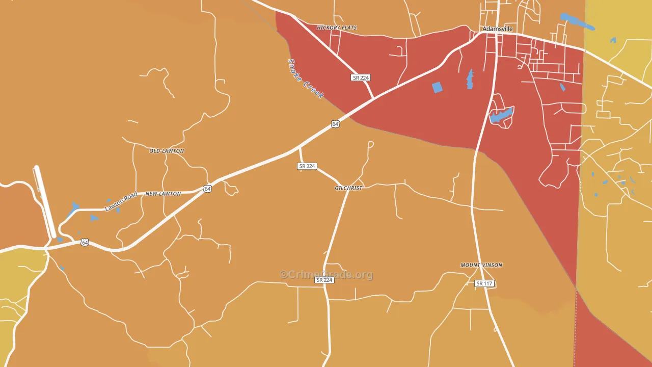 Gilchrist, TN Map of Drug-Related Crime Rates
