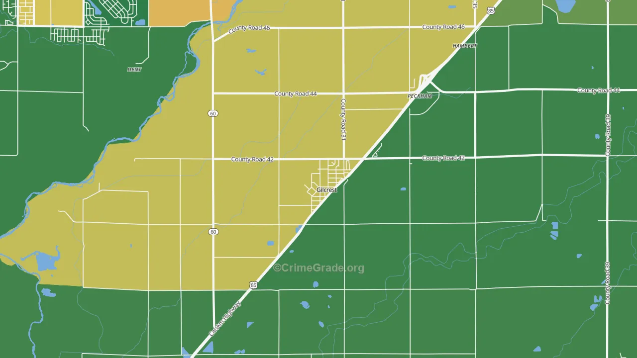 Gilcrest, CO Map of Drug-Related Crime Rates