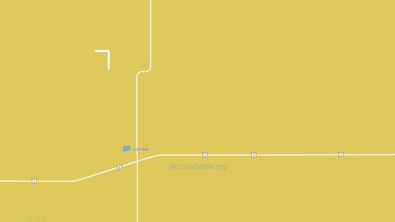 Gildford, MT Map of Drug-Related Crime Rates