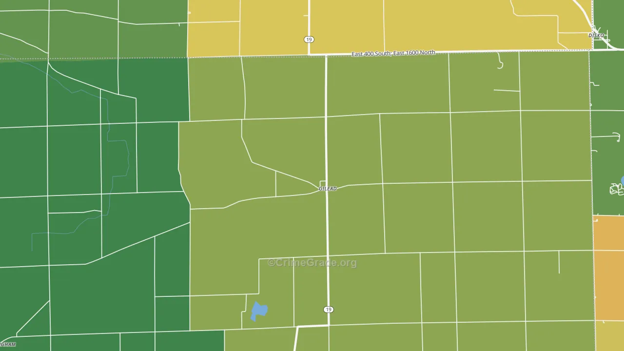 Gilead, IN Map of Drug-Related Crime Rates