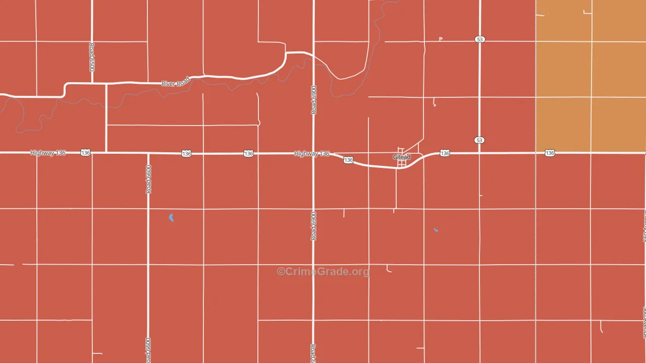 Gilead, NE Map of Drug-Related Crime Rates