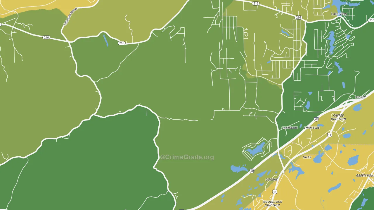 Giles, AL Map of Drug-Related Crime Rates