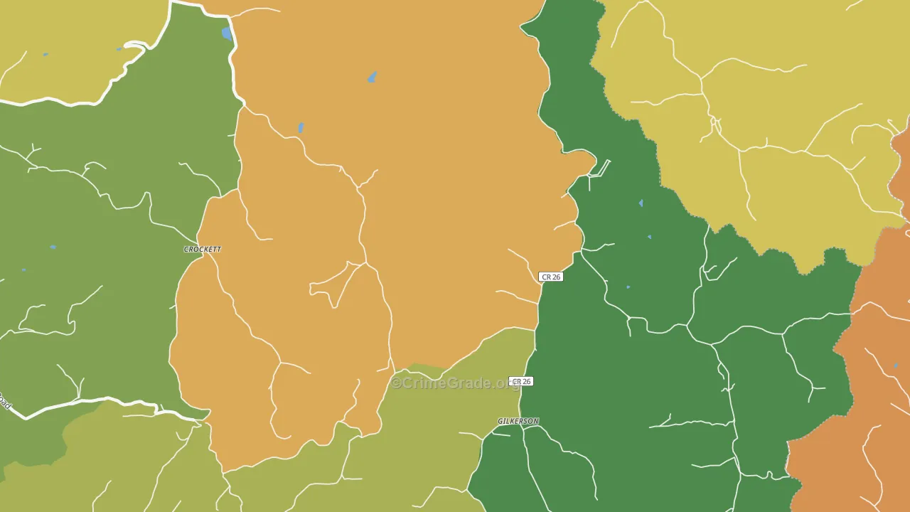 Gilkerson, WV Map of Drug-Related Crime Rates