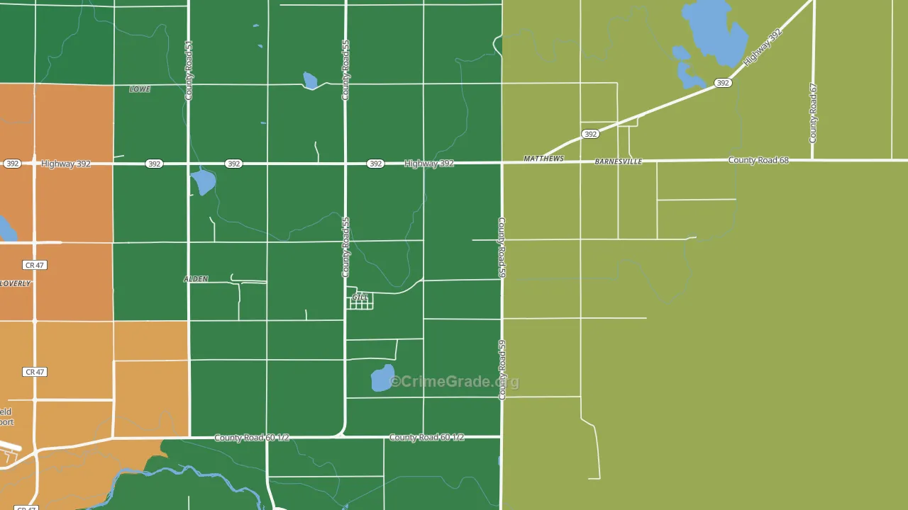 Gill, CO Map of Drug-Related Crime Rates