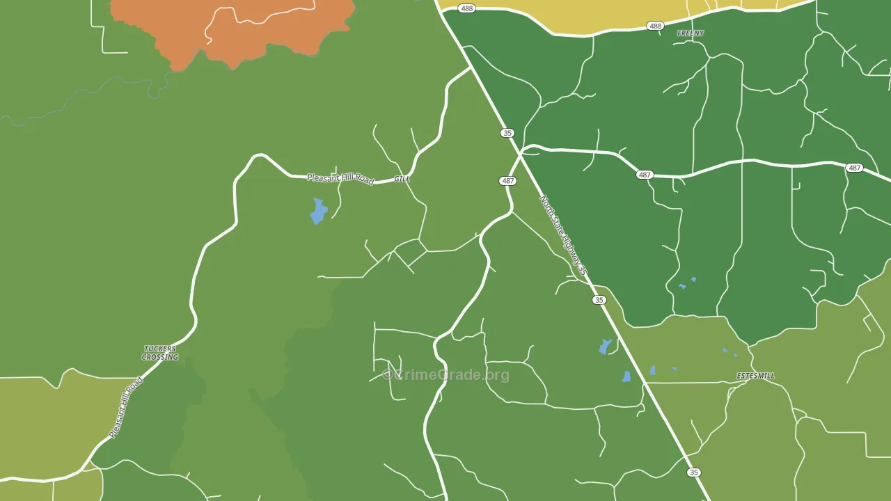 Gill, MS Map of Drug-Related Crime Rates