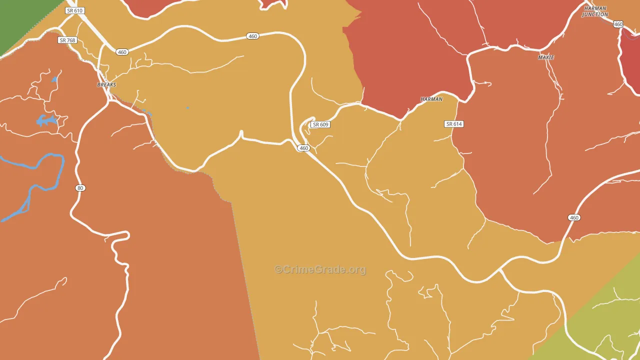 Gillespie, VA Map of Drug-Related Crime Rates