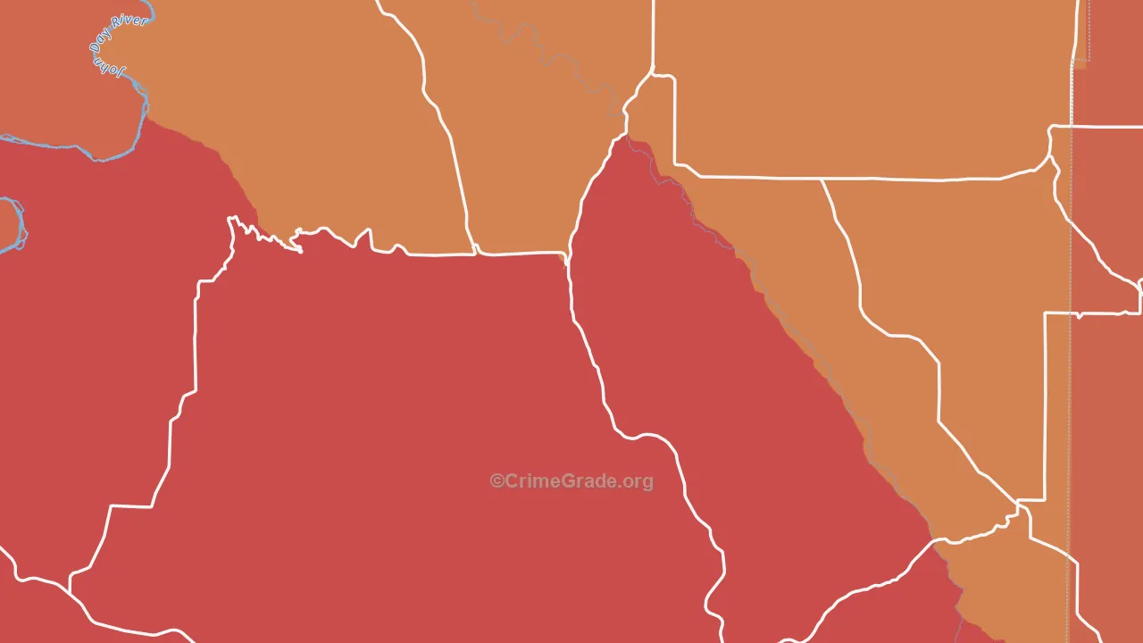 Gilliam County, OR Map of Drug-Related Crime Rates