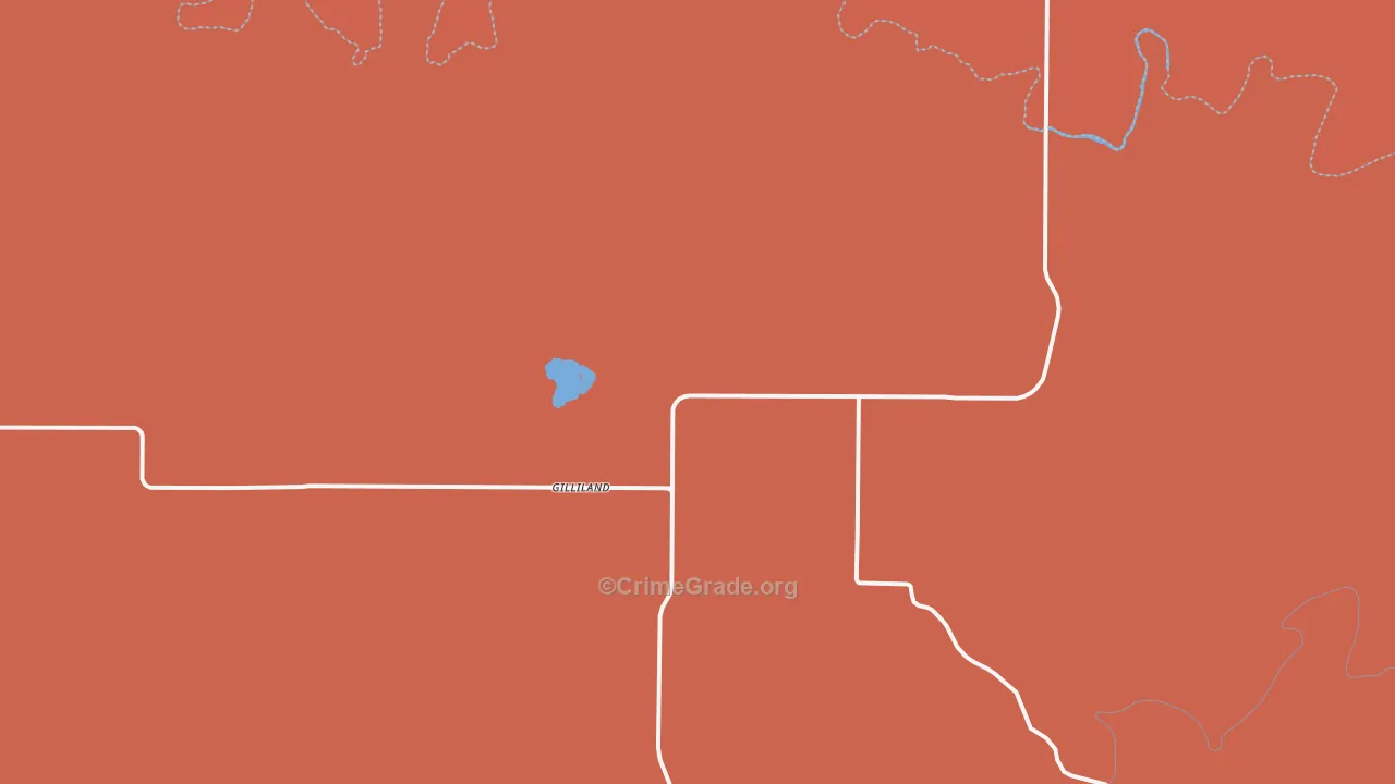 Gilliland, TX Map of Drug-Related Crime Rates