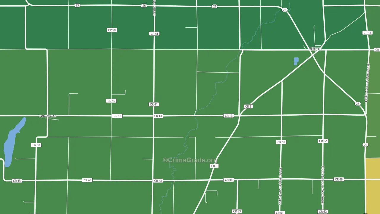 Gilman, MN Map of Drug-Related Crime Rates