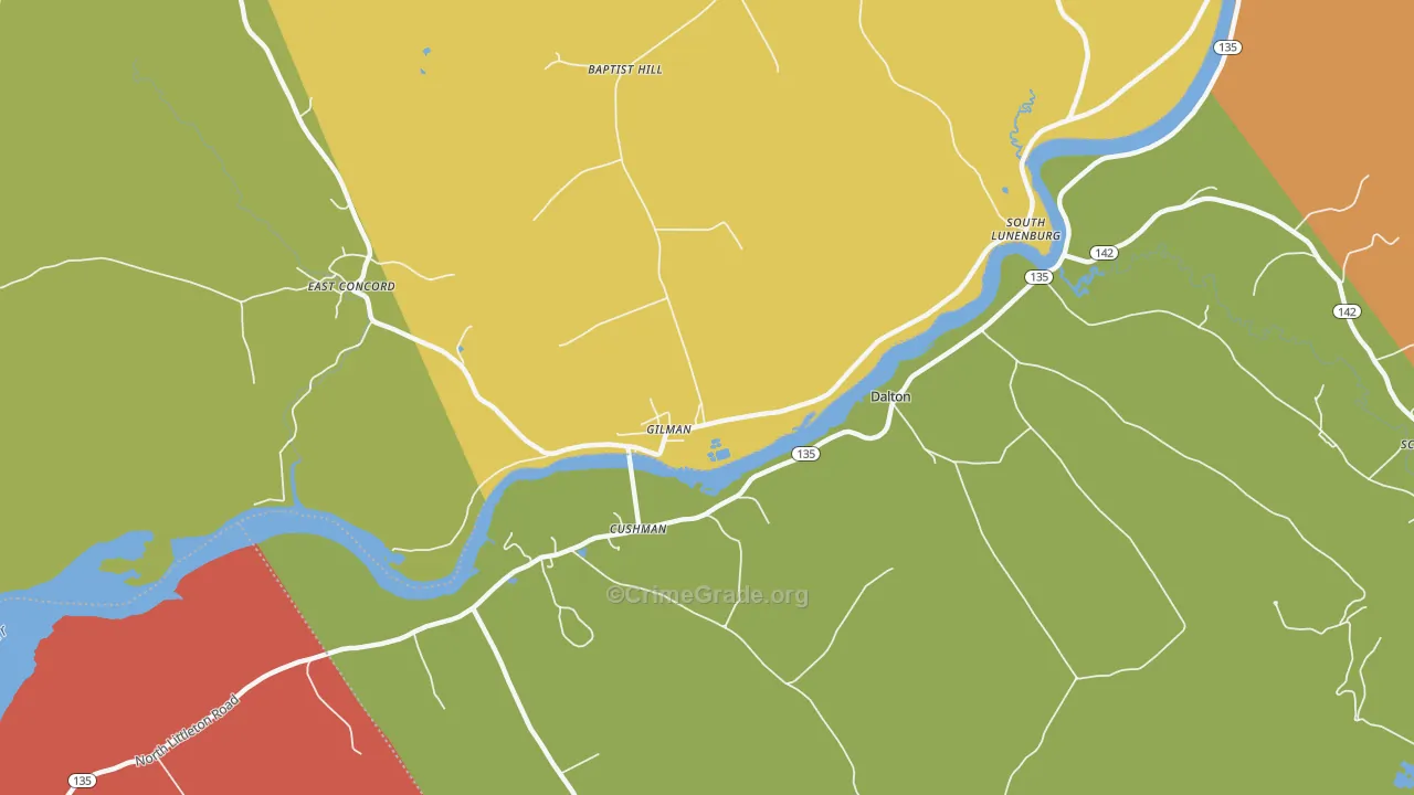 Gilman, VT Map of Drug-Related Crime Rates