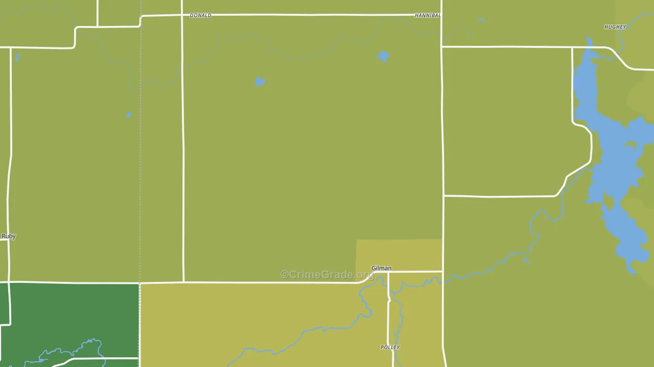 Gilman, WI Map of Drug-Related Crime Rates
