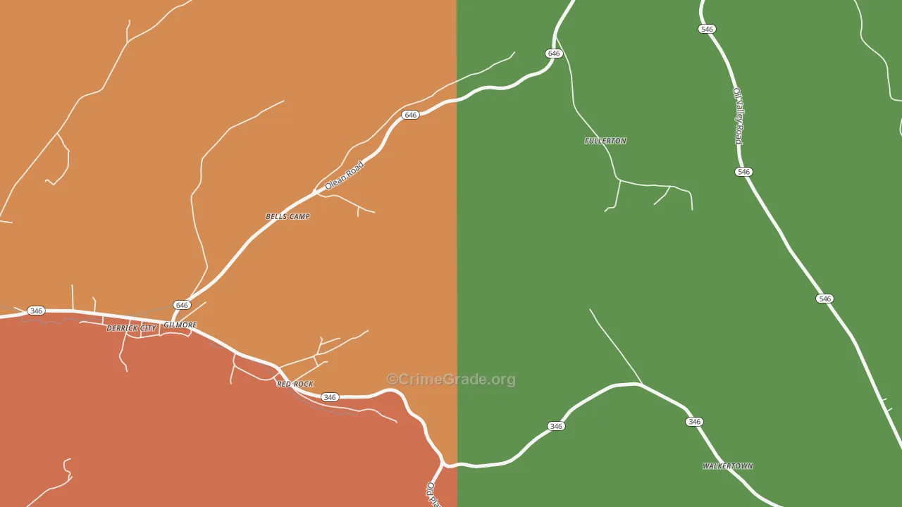 Gilmore, PA Map of Drug-Related Crime Rates
