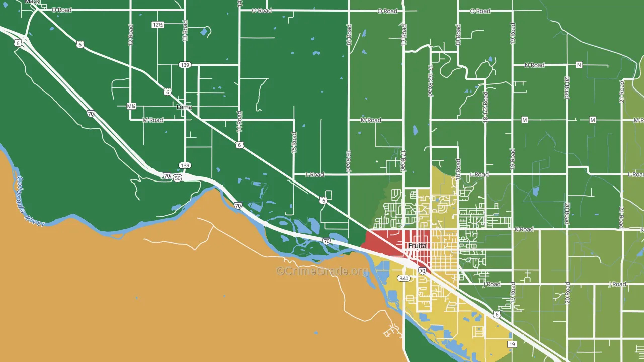 Gilsonite, CO Map of Drug-Related Crime Rates