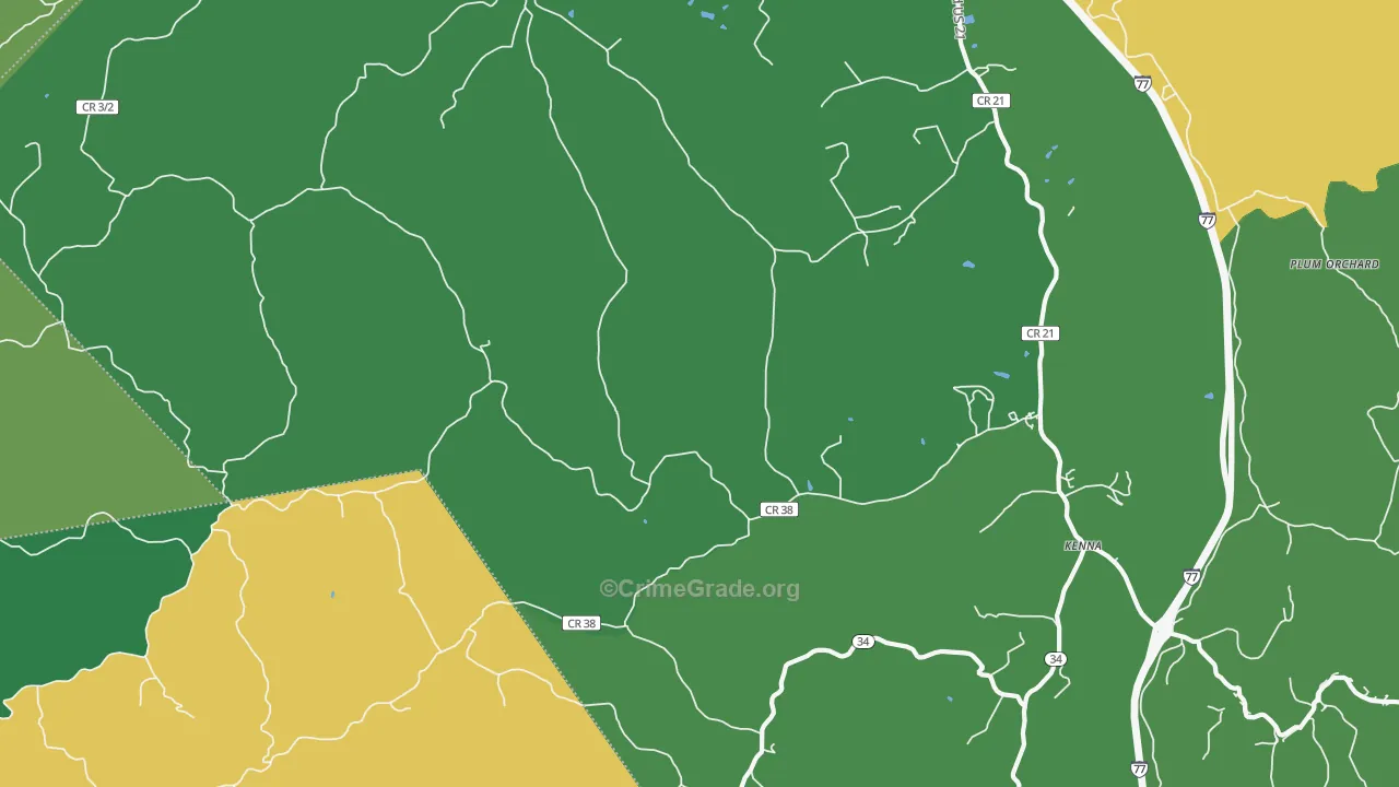 Given, WV Map of Drug-Related Crime Rates