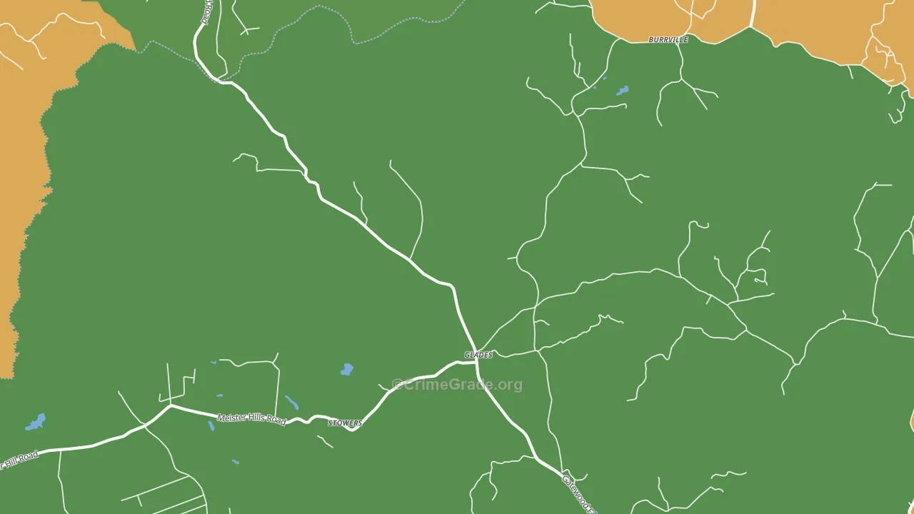 Glades, TN Map of Drug-Related Crime Rates