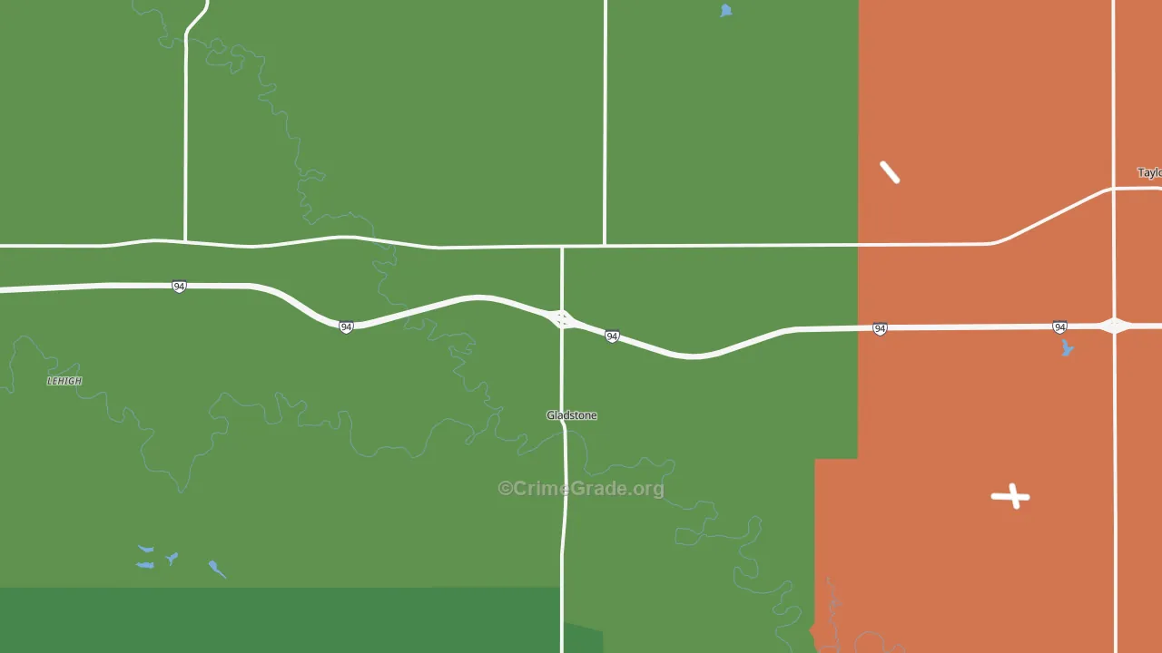 Gladstone, ND Map of Drug-Related Crime Rates