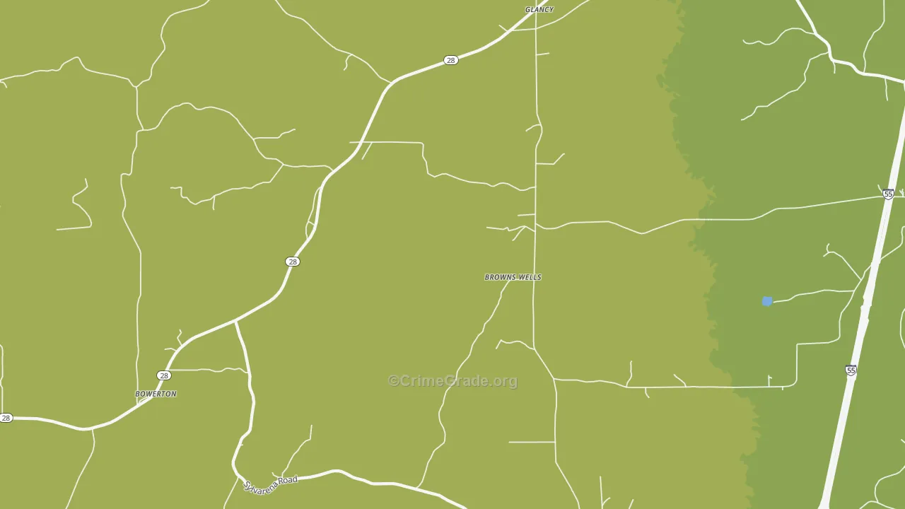 Glancy, MS Map of Drug-Related Crime Rates