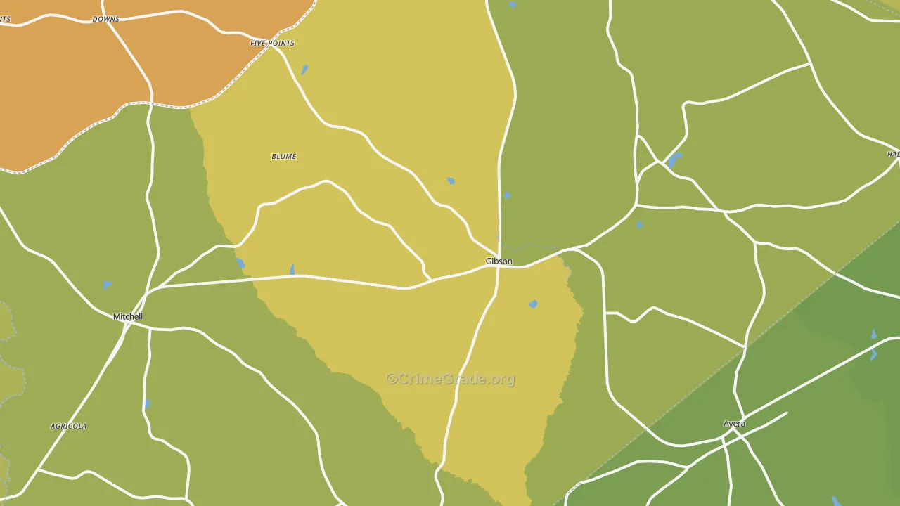 Glascock County, GA Map of Drug-Related Crime Rates