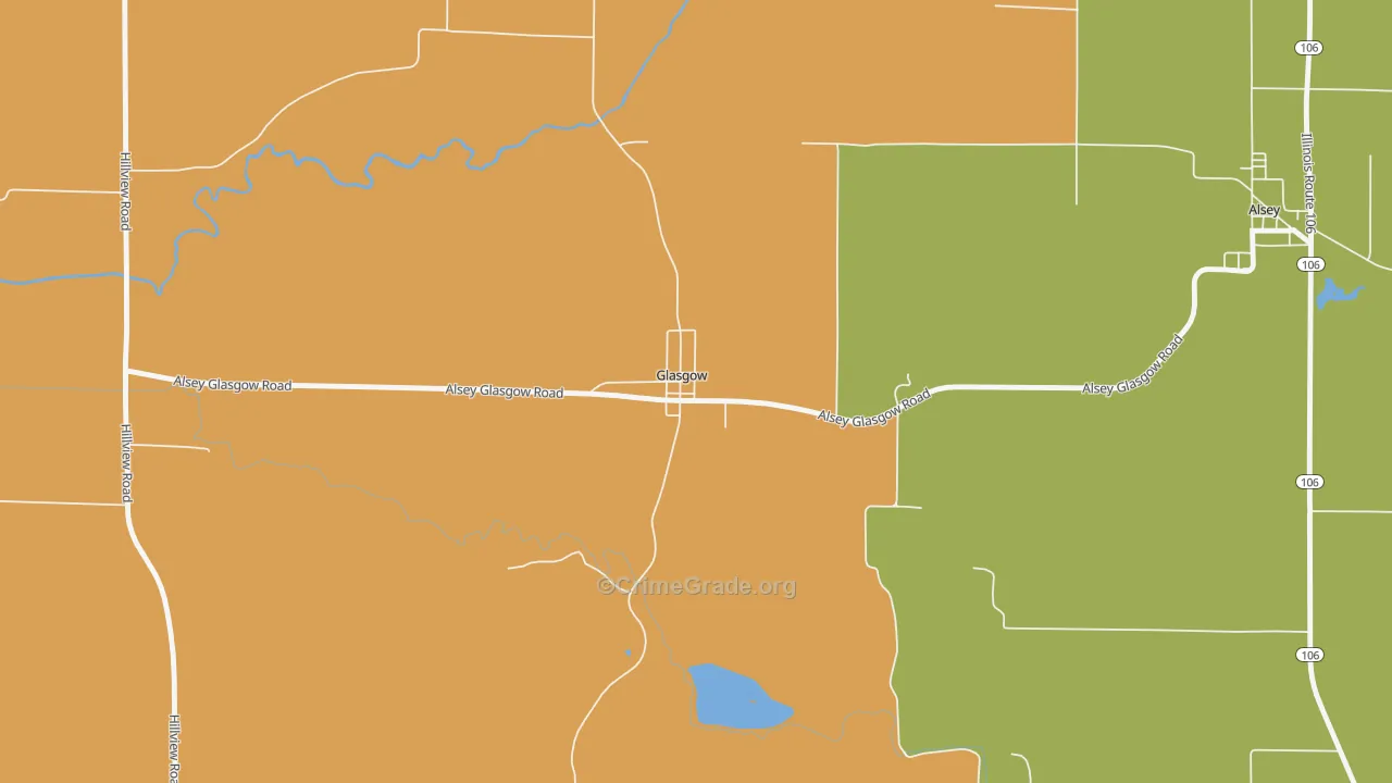 Glasgow, IL Map of Drug-Related Crime Rates