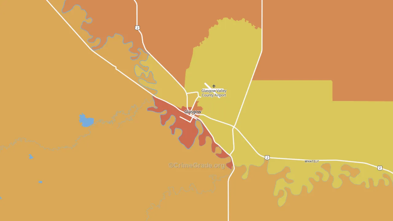 Glasgow, MT Map of Drug-Related Crime Rates