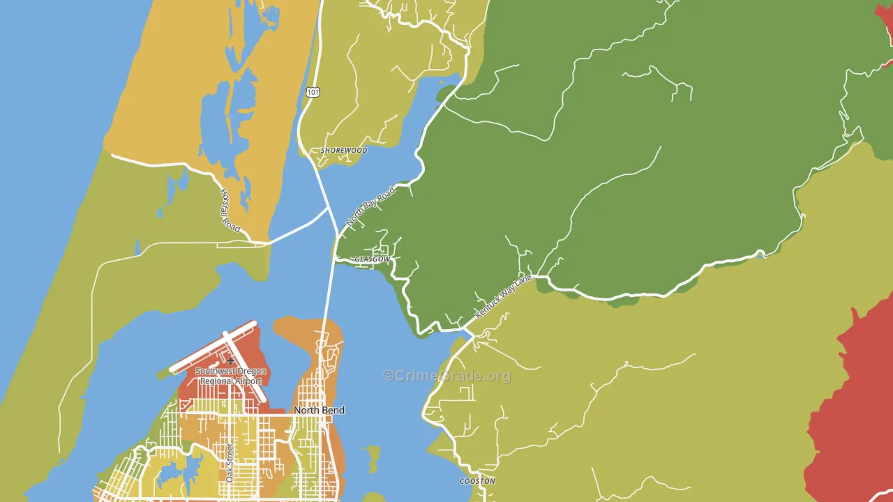 Glasgow, OR Map of Drug-Related Crime Rates