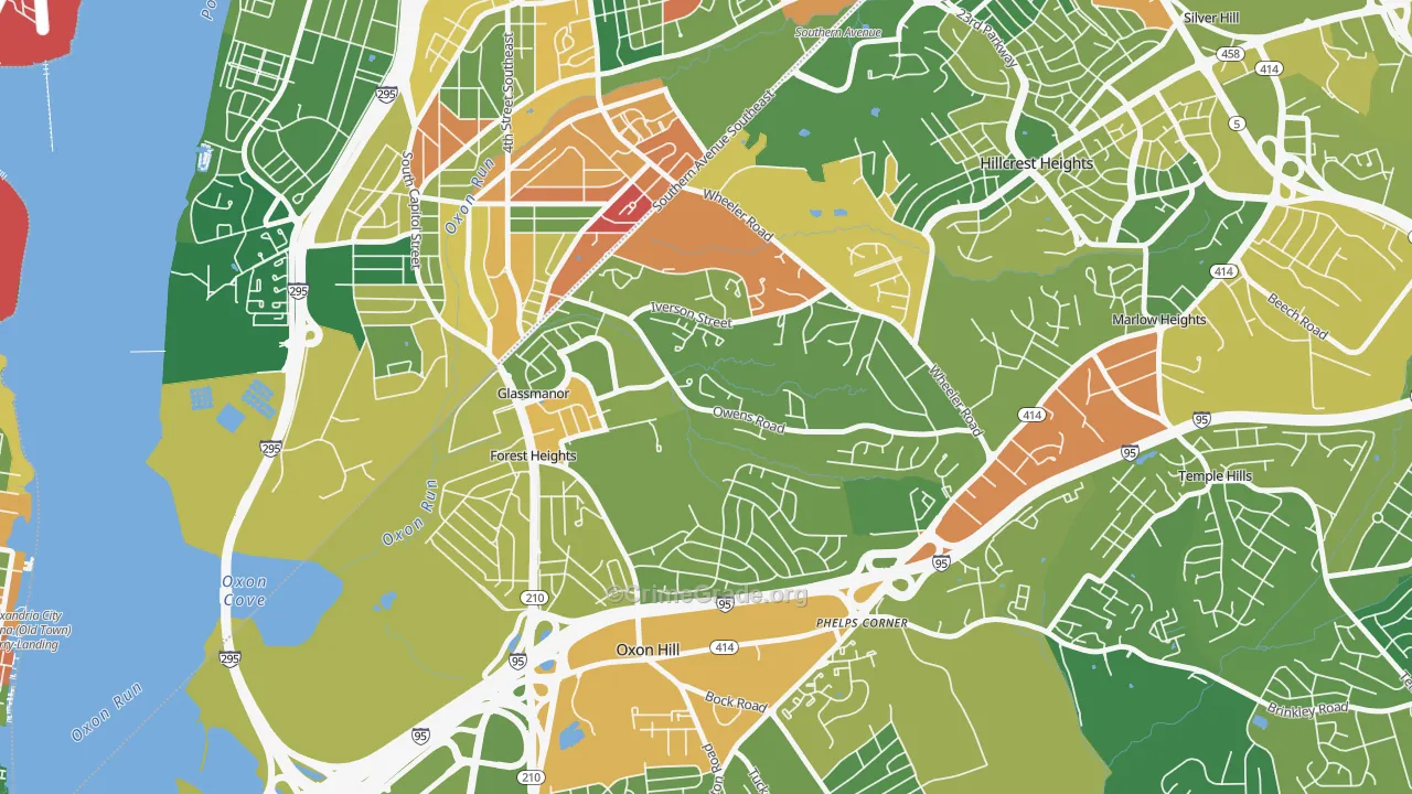 Glassmanor, MD Map of Drug-Related Crime Rates