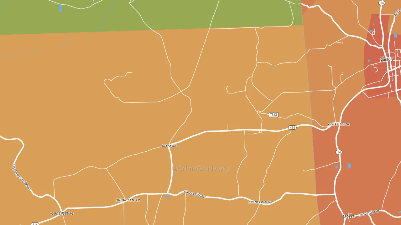 Gleason, PA Map of Drug-Related Crime Rates